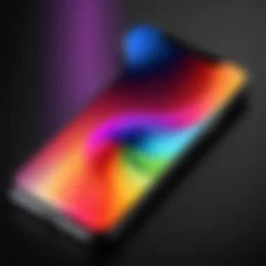 Vibrant Spectrum of Apple Phone Colors A vibrant display of Apple phone colors arranged in a spectrum