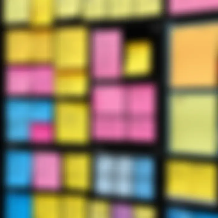 A graphic representation comparing different sticky notes software options for Windows 10.