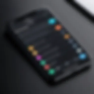 Innovative Coding App Interface An iPhone displaying a coding app interface