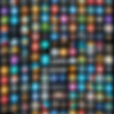 Diverse Genres in Mobile Gaming A collage of popular mobile game icons highlighting different genres