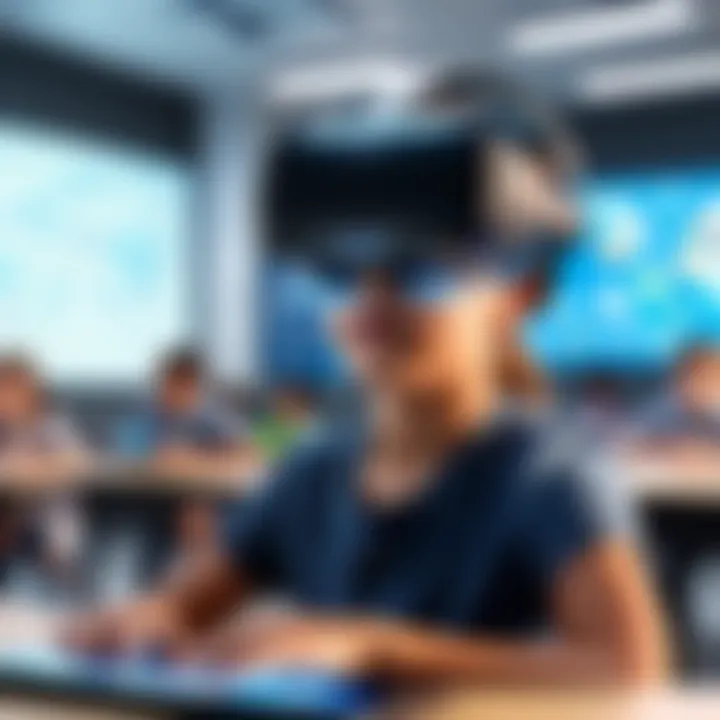 Educational applications utilizing mixed reality technology in a classroom setting.