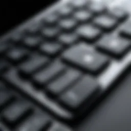 Close-up view of Apple Phone keyboard showcasing keys and layout