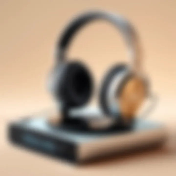 Illustration depicting the evolution of audiobook consumption