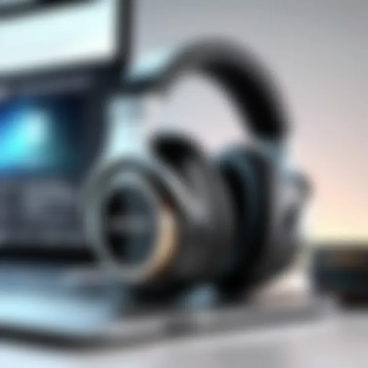 Conceptual image showing the blend of technology and audiobooks