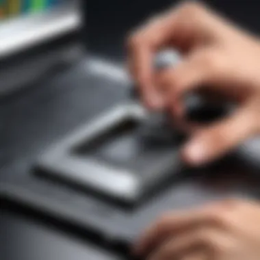 Installing a Sliding Camera Cover Illustration of the installation procedure for a sliding camera cover on a laptop