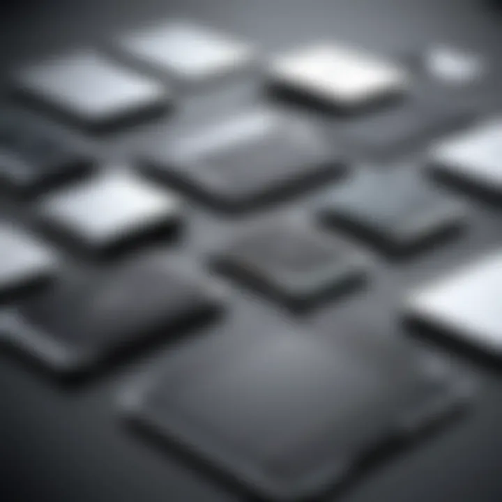 Different types of sliding covers for laptop cameras displayed on a table