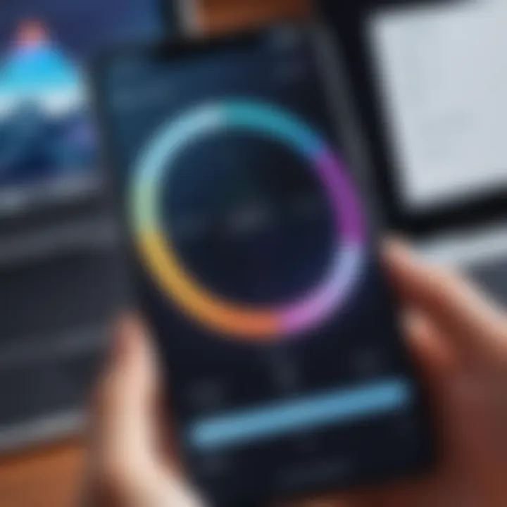 A close-up view of Prisma's user interface and editing tools