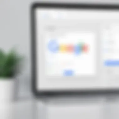 Google Search Engine Interface User interface of Google search engine showcasing its clean design and functionality