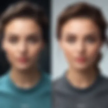 Before and After Effects of Photo Editing Visual representation of before and after effects using a free photo editing app