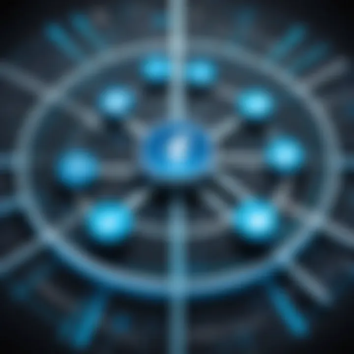 Illustration depicting the connection between TruthFinder and social media platforms.
