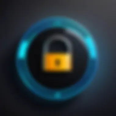 A digital security lock symbolizing privacy in video chat applications