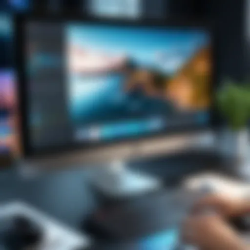 Creative video editing interface showcasing photo integration