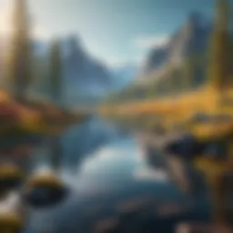 Dynamic video screensaver showcasing a serene landscape