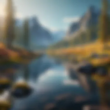 Dynamic video screensaver showcasing a serene landscape