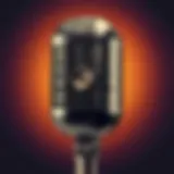 A vintage microphone symbolizing retro audio technology.