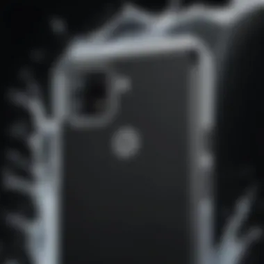 Detail of Waterproof Case Features Detail of waterproof case features for Google Pixel 4XL