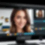 User interface of YouCam webcam software showcasing its features