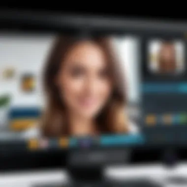 YouCam Software User Interface User interface of YouCam webcam software showcasing its features