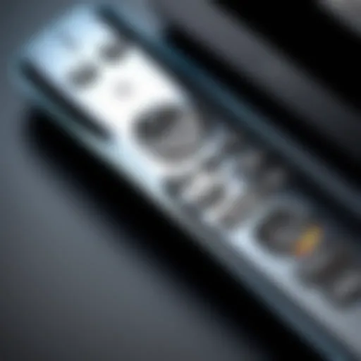 Close-up view of the Fire TV Stick Lite remote