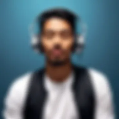 The Joy of Discovering Music Through Free Platforms A person enjoying music with headphones in a serene environment.