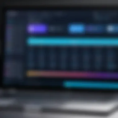 Exploring Online Platforms for Music Downloads A laptop screen displaying an online music platform interface.