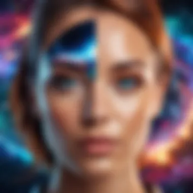 Cosmic Portrait Blend Creative blend of a portrait with a cosmic backdrop