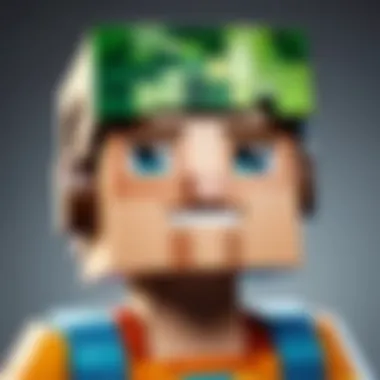 Personalized Character Skins in Gameplay A gamer proudly displaying their personalized Minecraft character skin on screen