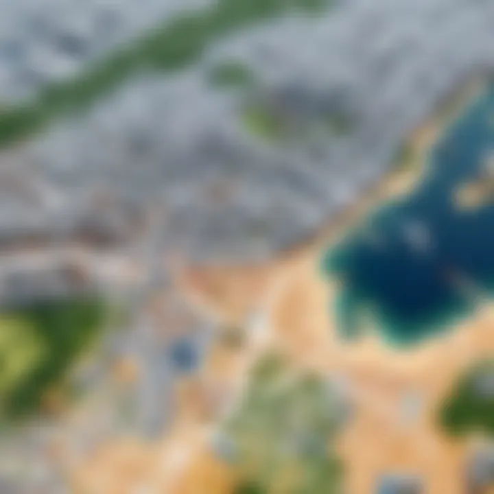 An aerial view displaying the global reach of Google Maps technology