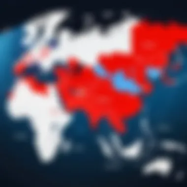 Global map showcasing Netflix content availability