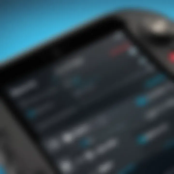 Close-up of GoPro settings menu showcasing various modes