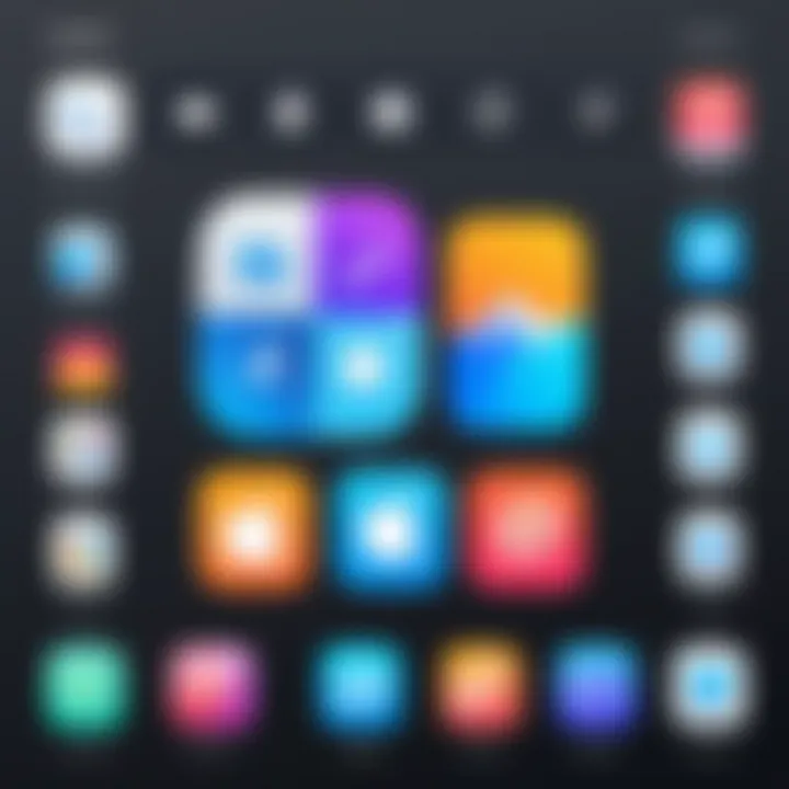 A side-by-side comparison of default app icons versus customized app icons highlighting the transformation.