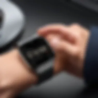 Adjusting Alarm on Smartwatch Adjusting alarm settings on a smartwatch