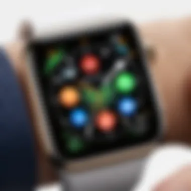 User navigating through Apple Watch settings