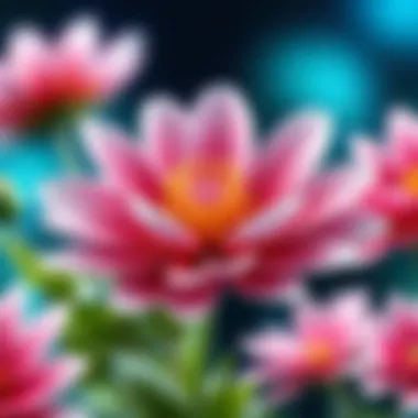 A beautiful macro image of flowers, with a gentle blur effect applied to create a dreamy ambiance.