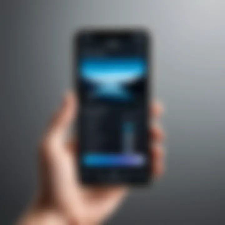 User selecting animated wallpaper settings on iPhone