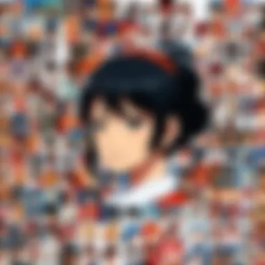 Diverse Anime Styles Collage Mix of various anime styles in a collage format