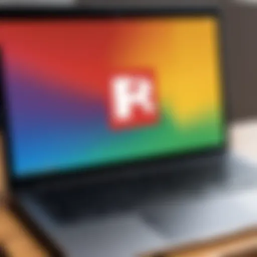 Roblox logo displayed on a Chromebook screen