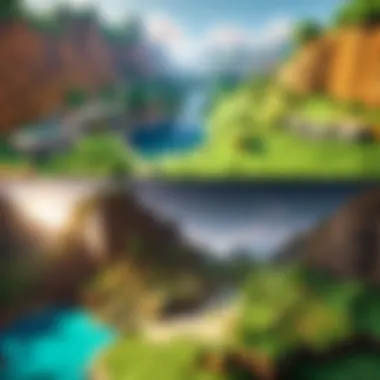 Before and After: Minecraft Graphics with Shaders Before and after comparison of Minecraft graphics with shaders