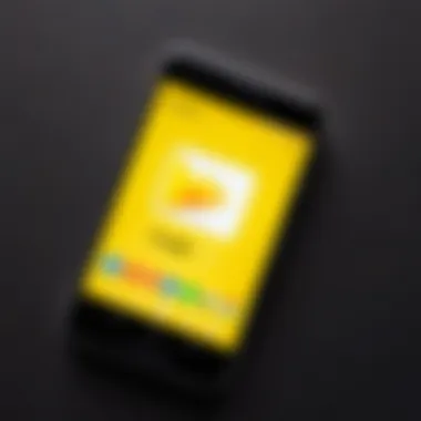 Google Play Store with Snapchat Google Play Store interface displaying Snapchat
