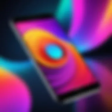 A vibrant GIF created from a still image on an iPhone