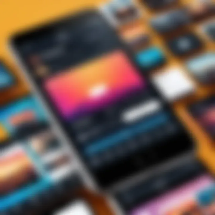 Interface of Instagram showcasing music selection options
