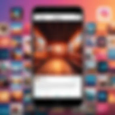 Optimized Instagram Feed Experience Smartphone displaying Instagram feed with minimal ads