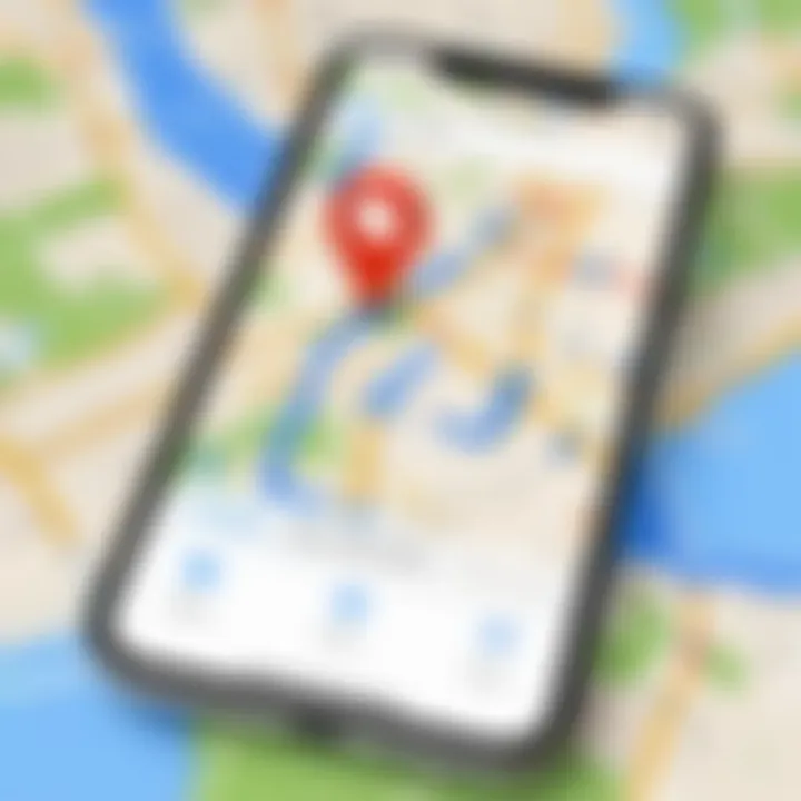 iPhone map app sharing feature