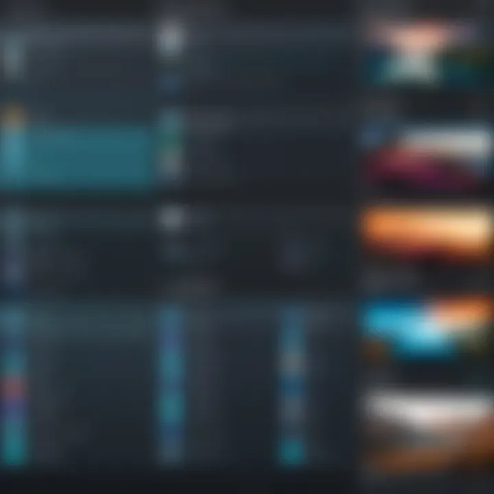 Comparison chart of different movie maker apps with their features