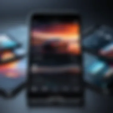Completed video project featuring cinematic enhancements An iPhone displaying a finished video project with cinematic effects