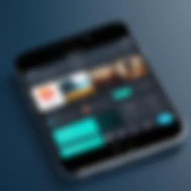 User-friendly interface of movie maker application A sleek interface of a popular movie maker app on iPhone