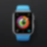 Colorful Infograph watch faces displayed on Apple Watch Series 3