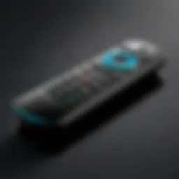 Insignia Firestick TV remote showcasing its design and layout