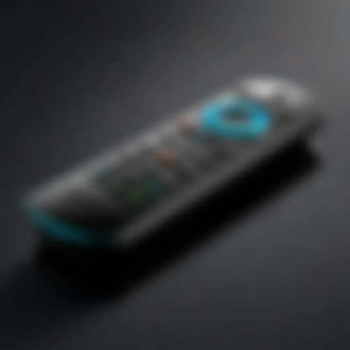 Insignia Firestick TV remote showcasing its design and layout
