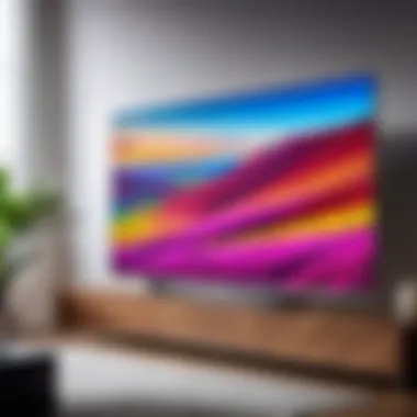 LG TV showcasing wireless display features